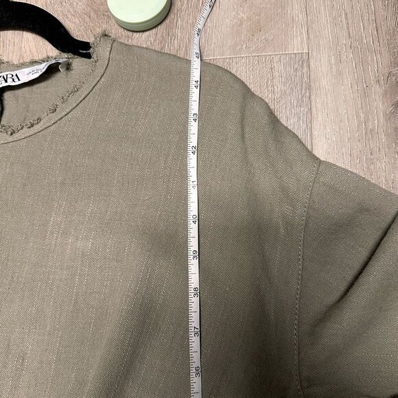 SOLD❌Zara Linen blend khaki midi dress - Picture 12 of 15